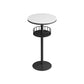 Contemporary Marble Pedestal Pub Bar Table Balcony Event and Cocktail Table with Storage Black White Round Clearhalo 'Bar Furniture' 'Bar Tables' 'bar_tables' 'Furniture' 'furniture_bar_tables' 'Kitchen & Dining Furniture' 'kitchen&dining_furn' 'kitchen' 4241418