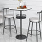 Contemporary Marble Pedestal Pub Bar Table Balcony Event and Cocktail Table with Storage Black White Square Clearhalo 'Bar Furniture' 'Bar Tables' 'bar_tables' 'Furniture' 'furniture_bar_tables' 'Kitchen & Dining Furniture' 'kitchen&dining_furn' 'kitchen' 4241419