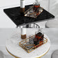 Contemporary Marble Pedestal Pub Bar Table Balcony Event and Cocktail Table with Storage Clearhalo 'Bar Furniture' 'Bar Tables' 'bar_tables' 'Furniture' 'furniture_bar_tables' 'Kitchen & Dining Furniture' 'kitchen&dining_furn' 'kitchen' 4241420