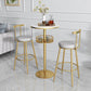 Contemporary Marble Pedestal Pub Bar Table Balcony Event and Cocktail Table with Storage Clearhalo 'Bar Furniture' 'Bar Tables' 'bar_tables' 'Furniture' 'furniture_bar_tables' 'Kitchen & Dining Furniture' 'kitchen&dining_furn' 'kitchen' 4241425