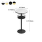 Contemporary Marble Pedestal Pub Bar Table Balcony Event and Cocktail Table with Storage Clearhalo 'Bar Furniture' 'Bar Tables' 'bar_tables' 'Furniture' 'furniture_bar_tables' 'Kitchen & Dining Furniture' 'kitchen&dining_furn' 'kitchen' 4241427