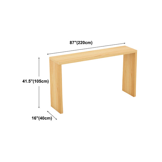 Wood Indoor Bistro Bar Height Cocktail Table Double Pedestal Counter Table Clearhalo 'Bar Furniture' 'Bar Tables' 'bar_tables' 'Furniture' 'furniture_bar_tables' 'Kitchen & Dining Furniture' 'kitchen&dining_furn' 'kitchen' 4241451