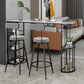Contemporary Bar Dining Table Indoor Bar Height Pub Table with Shelves Clearhalo 'Bar Furniture' 'Bar Tables' 'bar_tables' 'Furniture' 'furniture_bar_tables' 'Kitchen & Dining Furniture' 'kitchen&dining_furn' 'kitchen' 4241465