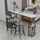 Contemporary Bar Dining Table Indoor Bar Height Pub Table with Shelves Clearhalo 'Bar Furniture' 'Bar Tables' 'bar_tables' 'Furniture' 'furniture_bar_tables' 'Kitchen & Dining Furniture' 'kitchen&dining_furn' 'kitchen' 4241467