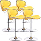 Indoor Nordic Bar Stool Adjustable Height Swivel Armless Stool Yellow 4 Piece Set Clearhalo 'Bar Furniture' 'Bar Stools' 'bar_stools' 'furn' 'furn_bar_stools' 'furniture_bar_stools' 'Kitchen & Dining Furniture' 'kitchen&dining_furn' 'kitchen' 'kitchen_furn' Furniture' 4241520