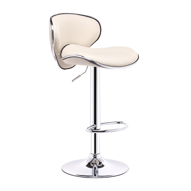 Indoor Nordic Bar Stool Adjustable Height Swivel Armless Stool Beige 1 Piece Clearhalo 'Bar Furniture' 'Bar Stools' 'bar_stools' 'furn' 'furn_bar_stools' 'furniture_bar_stools' 'Kitchen & Dining Furniture' 'kitchen&dining_furn' 'kitchen' 'kitchen_furn' Furniture' 4241528