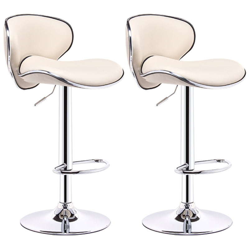 Indoor Nordic Bar Stool Adjustable Height Swivel Armless Stool Beige 2 Piece Set Clearhalo 'Bar Furniture' 'Bar Stools' 'bar_stools' 'furn' 'furn_bar_stools' 'furniture_bar_stools' 'Kitchen & Dining Furniture' 'kitchen&dining_furn' 'kitchen' 'kitchen_furn' Furniture' 4241530