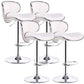 Indoor Nordic Bar Stool Adjustable Height Swivel Armless Stool White 4 Piece Set Clearhalo 'Bar Furniture' 'Bar Stools' 'bar_stools' 'furn' 'furn_bar_stools' 'furniture_bar_stools' 'Kitchen & Dining Furniture' 'kitchen&dining_furn' 'kitchen' 'kitchen_furn' Furniture' 4241540