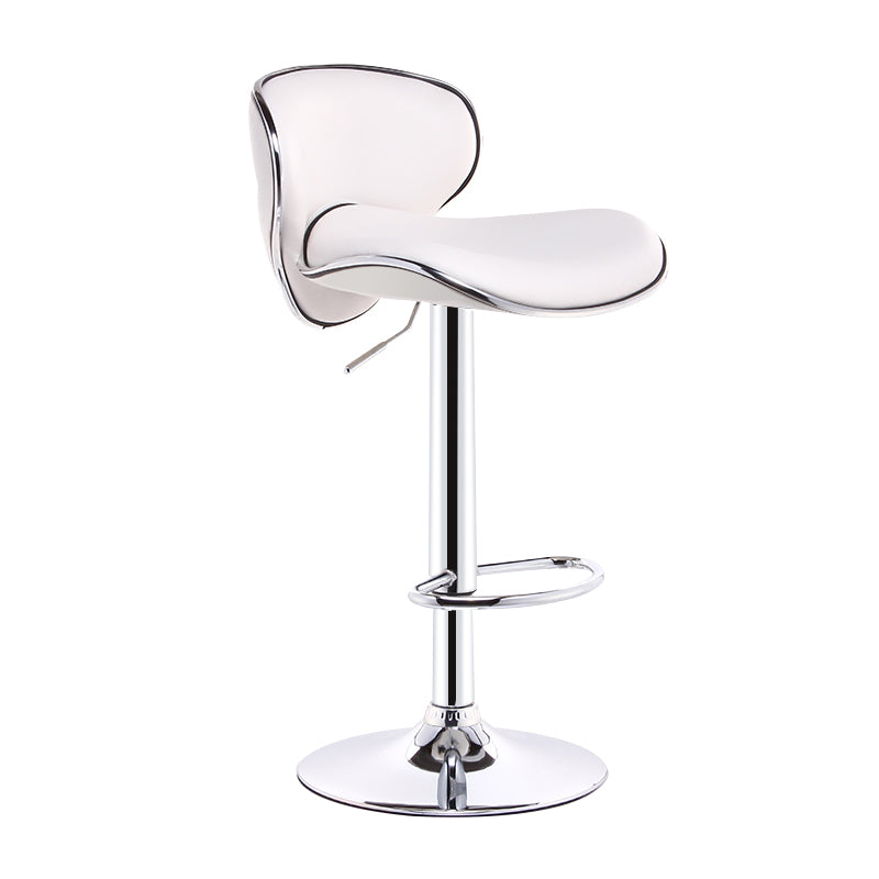 Indoor Nordic Bar Stool Adjustable Height Swivel Armless Stool White 1 Piece Clearhalo 'Bar Furniture' 'Bar Stools' 'bar_stools' 'furn' 'furn_bar_stools' 'furniture_bar_stools' 'Kitchen & Dining Furniture' 'kitchen&dining_furn' 'kitchen' 'kitchen_furn' Furniture' 4241541