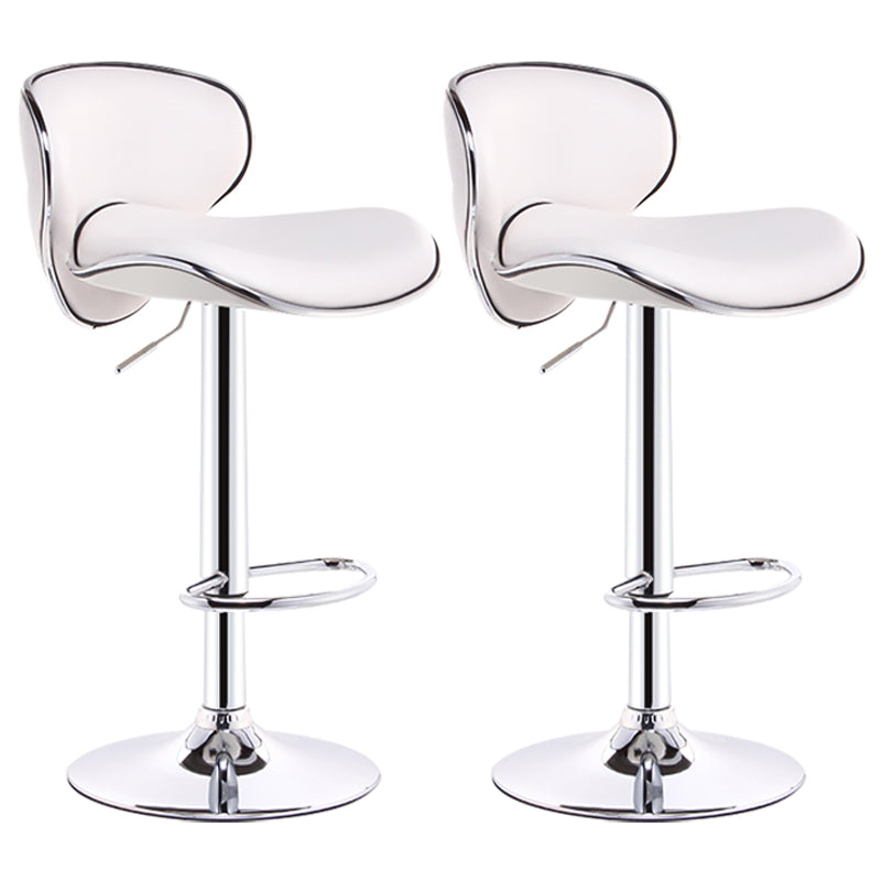 Indoor Nordic Bar Stool Adjustable Height Swivel Armless Stool White 2 Piece Set Clearhalo 'Bar Furniture' 'Bar Stools' 'bar_stools' 'furn' 'furn_bar_stools' 'furniture_bar_stools' 'Kitchen & Dining Furniture' 'kitchen&dining_furn' 'kitchen' 'kitchen_furn' Furniture' 4241542