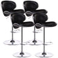 Indoor Nordic Bar Stool Adjustable Height Swivel Armless Stool Black 4 Piece Set Clearhalo 'Bar Furniture' 'Bar Stools' 'bar_stools' 'furn' 'furn_bar_stools' 'furniture_bar_stools' 'Kitchen & Dining Furniture' 'kitchen&dining_furn' 'kitchen' 'kitchen_furn' Furniture' 4241543