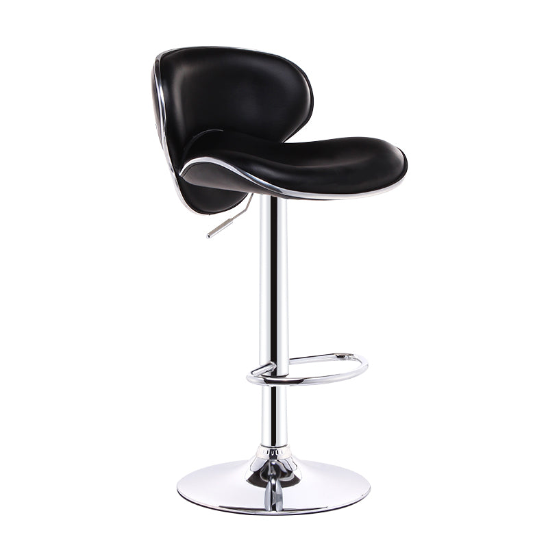 Indoor Nordic Bar Stool Adjustable Height Swivel Armless Stool Black 1 Piece Clearhalo 'Bar Furniture' 'Bar Stools' 'bar_stools' 'furn' 'furn_bar_stools' 'furniture_bar_stools' 'Kitchen & Dining Furniture' 'kitchen&dining_furn' 'kitchen' 'kitchen_furn' Furniture' 4241544