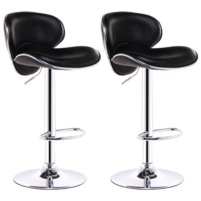 Indoor Nordic Bar Stool Adjustable Height Swivel Armless Stool Black 2 Piece Set Clearhalo 'Bar Furniture' 'Bar Stools' 'bar_stools' 'furn' 'furn_bar_stools' 'furniture_bar_stools' 'Kitchen & Dining Furniture' 'kitchen&dining_furn' 'kitchen' 'kitchen_furn' Furniture' 4241545