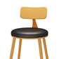 Industrial Orange Counter Stools Iron PU Upholstery Bar Stools with Low Back Clearhalo 'Bar Furniture' 'Bar Stools' 'bar_stools' 'furn' 'furn_bar_stools' 'furniture_bar_stools' 'Kitchen & Dining Furniture' 'kitchen&dining_furn' 'kitchen' 'kitchen_furn' Furniture' 4241578