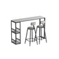Glam Style 41.3"H Bar Table Marble White Rectangle Top Bistro Table for Living Room Clearhalo 'Bar Furniture' 'Bar Tables' 'bar_tables' 'Furniture' 'furniture_bar_tables' 'Kitchen & Dining Furniture' 'kitchen&dining_furn' 'kitchen' 4245310