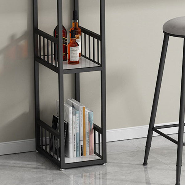 Glam Style 41.3"H Bar Table Marble White Rectangle Top Bistro Table for Living Room Clearhalo 'Bar Furniture' 'Bar Tables' 'bar_tables' 'Furniture' 'furniture_bar_tables' 'Kitchen & Dining Furniture' 'kitchen&dining_furn' 'kitchen' 4245312