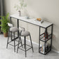 Glam Style 41.3"H Bar Table Marble White Rectangle Top Bistro Table for Living Room Clearhalo 'Bar Furniture' 'Bar Tables' 'bar_tables' 'Furniture' 'furniture_bar_tables' 'Kitchen & Dining Furniture' 'kitchen&dining_furn' 'kitchen' 4245316