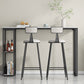 Glam Style 41.3"H Bar Table Marble White Rectangle Top Bistro Table for Living Room Clearhalo 'Bar Furniture' 'Bar Tables' 'bar_tables' 'Furniture' 'furniture_bar_tables' 'Kitchen & Dining Furniture' 'kitchen&dining_furn' 'kitchen' 4245319