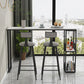 Glam Style 41.3"H Bar Table Marble White Rectangle Top Bistro Table for Living Room Clearhalo 'Bar Furniture' 'Bar Tables' 'bar_tables' 'Furniture' 'furniture_bar_tables' 'Kitchen & Dining Furniture' 'kitchen&dining_furn' 'kitchen' 4245320