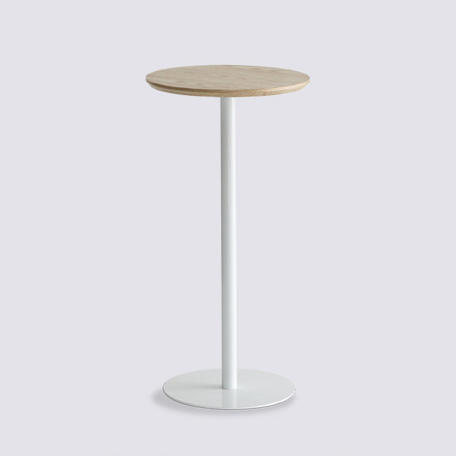 Industrial Solid Wood Bar Dining Table Steel Single Pedestal Bistro Table Fixed Table Natural Round Clearhalo 'Bar Furniture' 'Bar Tables' 'bar_tables' 'Furniture' 'furniture_bar_tables' 'Kitchen & Dining Furniture' 'kitchen&dining_furn' 'kitchen' 4245328