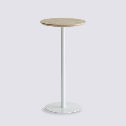 Industrial Solid Wood Bar Dining Table Steel Single Pedestal Bistro Table Fixed Table Natural Round Clearhalo 'Bar Furniture' 'Bar Tables' 'bar_tables' 'Furniture' 'furniture_bar_tables' 'Kitchen & Dining Furniture' 'kitchen&dining_furn' 'kitchen' 4245328