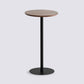 Industrial Solid Wood Bar Dining Table Steel Single Pedestal Bistro Table Fixed Table Walnut Round Clearhalo 'Bar Furniture' 'Bar Tables' 'bar_tables' 'Furniture' 'furniture_bar_tables' 'Kitchen & Dining Furniture' 'kitchen&dining_furn' 'kitchen' 4245332