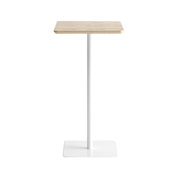 Industrial Solid Wood Bar Dining Table Steel Single Pedestal Bistro Table Fixed Table Clearhalo 'Bar Furniture' 'Bar Tables' 'bar_tables' 'Furniture' 'furniture_bar_tables' 'Kitchen & Dining Furniture' 'kitchen&dining_furn' 'kitchen' 4245334