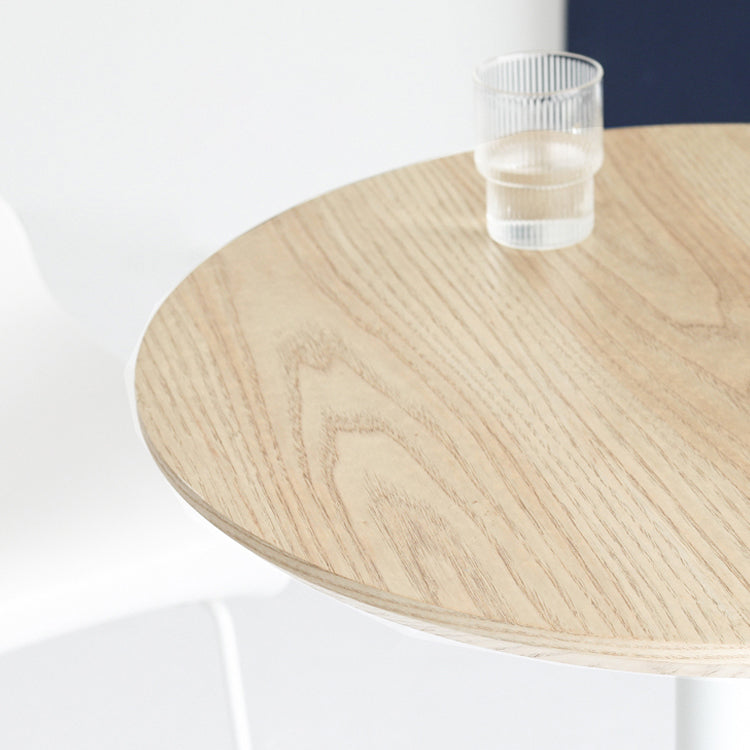 Industrial Solid Wood Bar Dining Table Steel Single Pedestal Bistro Table Fixed Table Clearhalo 'Bar Furniture' 'Bar Tables' 'bar_tables' 'Furniture' 'furniture_bar_tables' 'Kitchen & Dining Furniture' 'kitchen&dining_furn' 'kitchen' 4245335