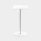 Industrial Metal Bar Table Square Top 41.3"H Pedestal Bistro Table for Cafe White Without Chairs Clearhalo 'Bar Furniture' 'Bar Tables' 'bar_tables' 'furn' 'furn_bar_tables' 'Furniture' 'furniture_bar_tables' 'Kitchen & Dining Furniture' 'kitchen&dining_furn' 'kitchen' 4245382