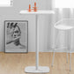 Industrial Metal Bar Table Square Top 41.3"H Pedestal Bistro Table for Cafe Clearhalo 'Bar Furniture' 'Bar Tables' 'bar_tables' 'furn' 'furn_bar_tables' 'Furniture' 'furniture_bar_tables' 'Kitchen & Dining Furniture' 'kitchen&dining_furn' 'kitchen' 4245383