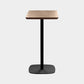 Industrial Metal Bar Table Square Top 41.3"H Pedestal Bistro Table for Cafe Brown Without Chairs Clearhalo 'Bar Furniture' 'Bar Tables' 'bar_tables' 'furn' 'furn_bar_tables' 'Furniture' 'furniture_bar_tables' 'Kitchen & Dining Furniture' 'kitchen&dining_furn' 'kitchen' 4245386