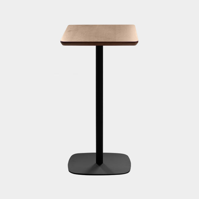 Industrial Metal Bar Table Square Top 41.3"H Pedestal Bistro Table for Cafe Brown Without Chairs Clearhalo 'Bar Furniture' 'Bar Tables' 'bar_tables' 'furn' 'furn_bar_tables' 'Furniture' 'furniture_bar_tables' 'Kitchen & Dining Furniture' 'kitchen&dining_furn' 'kitchen' 4245386