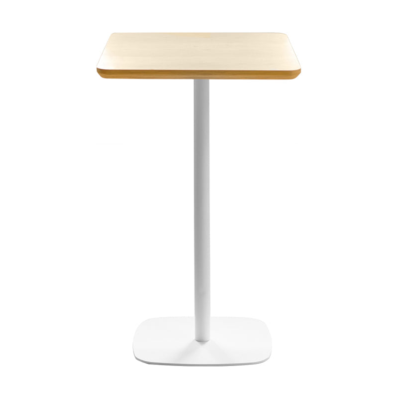 Industrial Metal Bar Table Square Top 41.3"H Pedestal Bistro Table for Cafe Clearhalo 'Bar Furniture' 'Bar Tables' 'bar_tables' 'furn' 'furn_bar_tables' 'Furniture' 'furniture_bar_tables' 'Kitchen & Dining Furniture' 'kitchen&dining_furn' 'kitchen' 4245388