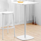 Industrial Metal Bar Table Square Top 41.3"H Pedestal Bistro Table for Cafe Clearhalo 'Bar Furniture' 'Bar Tables' 'bar_tables' 'furn' 'furn_bar_tables' 'Furniture' 'furniture_bar_tables' 'Kitchen & Dining Furniture' 'kitchen&dining_furn' 'kitchen' 4245396