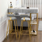 Glam Rectangle Indoor Bar Dining Table White Marble Bistro Table with Drawer Clearhalo 'Bar Furniture' 'Bar Tables' 'bar_tables' 'furn' 'furn_bar_tables' 'Furniture' 'furniture_bar_tables' 'Kitchen & Dining Furniture' 'kitchen&dining_furn' 'kitchen' 4245401