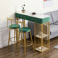 Glam Rectangle Indoor Bar Dining Table White Marble Bistro Table with Drawer Clearhalo 'Bar Furniture' 'Bar Tables' 'bar_tables' 'furn' 'furn_bar_tables' 'Furniture' 'furniture_bar_tables' 'Kitchen & Dining Furniture' 'kitchen&dining_furn' 'kitchen' 4245406