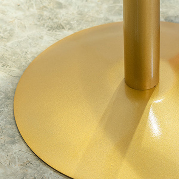 Glam Style Gold Iron Bar Table Marble Top Bistro Table - 21.6"W x 41.3"H Clearhalo 'Bar Furniture' 'Bar Tables' 'bar_tables' 'Furniture' 'furniture_bar_tables' 'Kitchen & Dining Furniture' 'kitchen&dining_furn' 'kitchen' 4245431