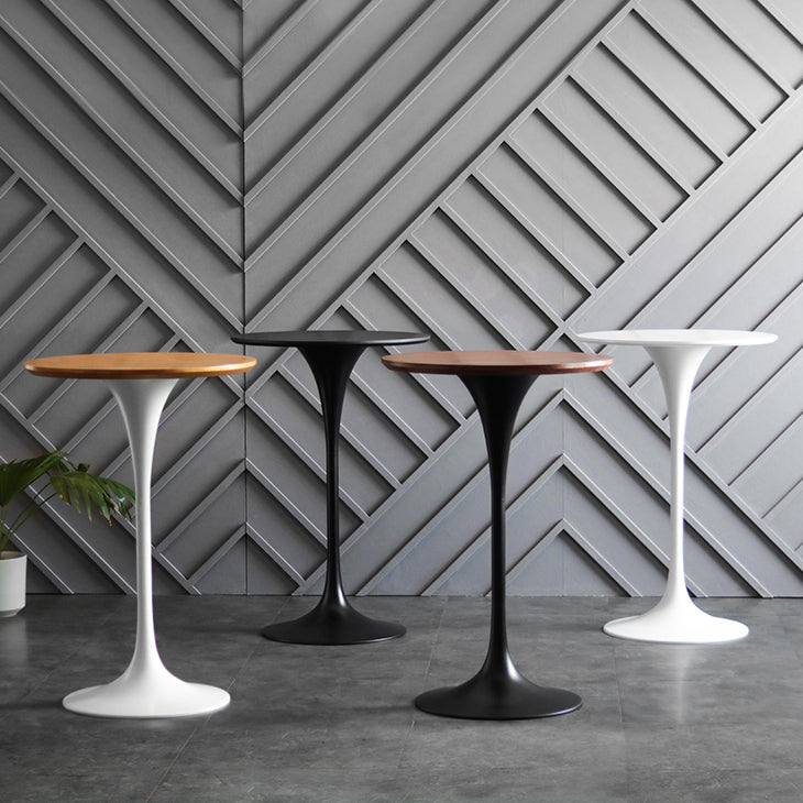 Industrial Metal Bar Table Round Top 41.3"H Pedestal Bistro Table for Cafe and Breakroom Clearhalo 'Bar Furniture' 'Bar Tables' 'bar_tables' 'Furniture' 'furniture_bar_tables' 'Kitchen & Dining Furniture' 'kitchen&dining_furn' 'kitchen' 4245441