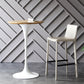 Industrial Metal Bar Table Round Top 41.3"H Pedestal Bistro Table for Cafe and Breakroom Clearhalo 'Bar Furniture' 'Bar Tables' 'bar_tables' 'Furniture' 'furniture_bar_tables' 'Kitchen & Dining Furniture' 'kitchen&dining_furn' 'kitchen' 4245442