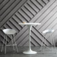 Industrial Metal Bar Table Round Top 41.3"H Pedestal Bistro Table for Cafe and Breakroom White Clearhalo 'Bar Furniture' 'Bar Tables' 'bar_tables' 'Furniture' 'furniture_bar_tables' 'Kitchen & Dining Furniture' 'kitchen&dining_furn' 'kitchen' 4245453