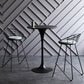 Industrial Metal Bar Table Round Top 41.3"H Pedestal Bistro Table for Cafe and Breakroom Clearhalo 'Bar Furniture' 'Bar Tables' 'bar_tables' 'Furniture' 'furniture_bar_tables' 'Kitchen & Dining Furniture' 'kitchen&dining_furn' 'kitchen' 4245454