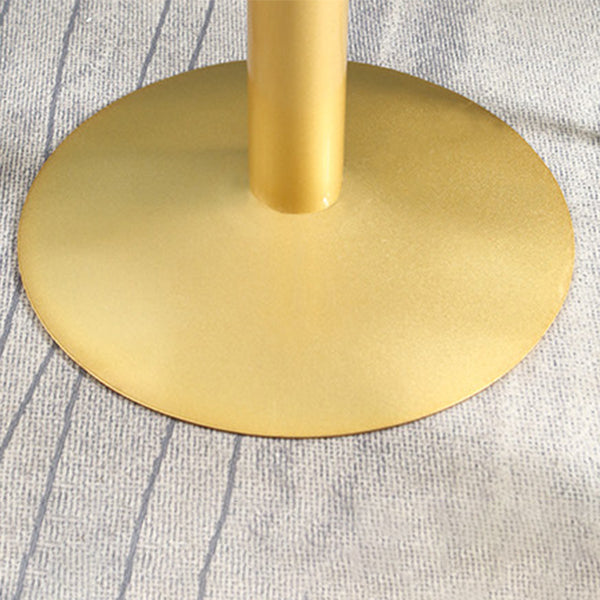 Glam Style Gold Iron Bar Table Marble Round Indoor Pedestal Bistro Table - 21.6"W x 41.3"H Clearhalo 'Bar Furniture' 'Bar Tables' 'bar_tables' 'furn' 'furn_bar_tables' 'Furniture' 'furniture_bar_tables' 'Kitchen & Dining Furniture' 'kitchen&dining_furn' 'kitchen' 4245497