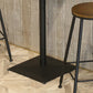 Industrial Black Metal Bar Table Wood 21.6"W Top Indoor Pedestal Bistro Table Clearhalo 'Bar Furniture' 'Bar Tables' 'bar_tables' 'Furniture' 'furniture_bar_tables' 'Kitchen & Dining Furniture' 'kitchen&dining_furn' 'kitchen' 4245508