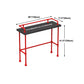 Industrial Style Red Iron Bar Table Rectangle Black Wood Top Indoor 41.34"H Bistro Table Clearhalo 'Bar Furniture' 'Bar Tables' 'bar_tables' 'furn' 'furn_bar_tables' 'Furniture' 'furniture_bar_tables' 'Kitchen & Dining Furniture' 'kitchen&dining_furn' 'kitchen' 4245573