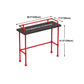 Industrial Style Red Iron Bar Table Rectangle Black Wood Top Indoor 41.34"H Bistro Table Clearhalo 'Bar Furniture' 'Bar Tables' 'bar_tables' 'furn' 'furn_bar_tables' 'Furniture' 'furniture_bar_tables' 'Kitchen & Dining Furniture' 'kitchen&dining_furn' 'kitchen' 4245576