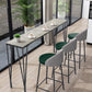 Glam Grey Stone Bar Dining Table Rectangle Indoor Bistro Table with Four Pedestal Clearhalo 'Bar Furniture' 'Bar Tables' 'bar_tables' 'furn' 'furn_bar_tables' 'Furniture' 'furniture_bar_tables' 'Kitchen & Dining Furniture' 'kitchen&dining_furn' 'kitchen' 4245577