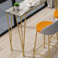 Glam Grey Stone Bar Dining Table Rectangle Indoor Bistro Table with Four Pedestal Clearhalo 'Bar Furniture' 'Bar Tables' 'bar_tables' 'furn' 'furn_bar_tables' 'Furniture' 'furniture_bar_tables' 'Kitchen & Dining Furniture' 'kitchen&dining_furn' 'kitchen' 4245585