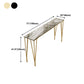 Glam Grey Stone Bar Dining Table Rectangle Indoor Bistro Table with Four Pedestal Clearhalo 'Bar Furniture' 'Bar Tables' 'bar_tables' 'furn' 'furn_bar_tables' 'Furniture' 'furniture_bar_tables' 'Kitchen & Dining Furniture' 'kitchen&dining_furn' 'kitchen' 4245591