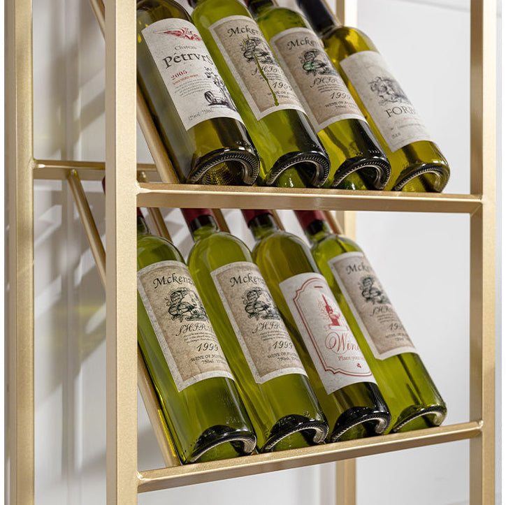 Glam Style Iron Bar Table 41.3"H Faux Marble White Top Bistro Table with Wine Rack Clearhalo 'Bar Furniture' 'Bar Tables' 'bar_tables' 'furn' 'furn_bar_tables' 'Furniture' 'furniture_bar_tables' 'Kitchen & Dining Furniture' 'kitchen&dining_furn' 'kitchen' 4245601