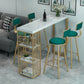 Glam White Marble Bar Dining Table Rectangle Indoor Bistro Table with Shelve Clearhalo 'Bar Furniture' 'Bar Tables' 'bar_tables' 'furn' 'furn_bar_tables' 'Furniture' 'furniture_bar_tables' 'Kitchen & Dining Furniture' 'kitchen&dining_furn' 'kitchen' 4245617